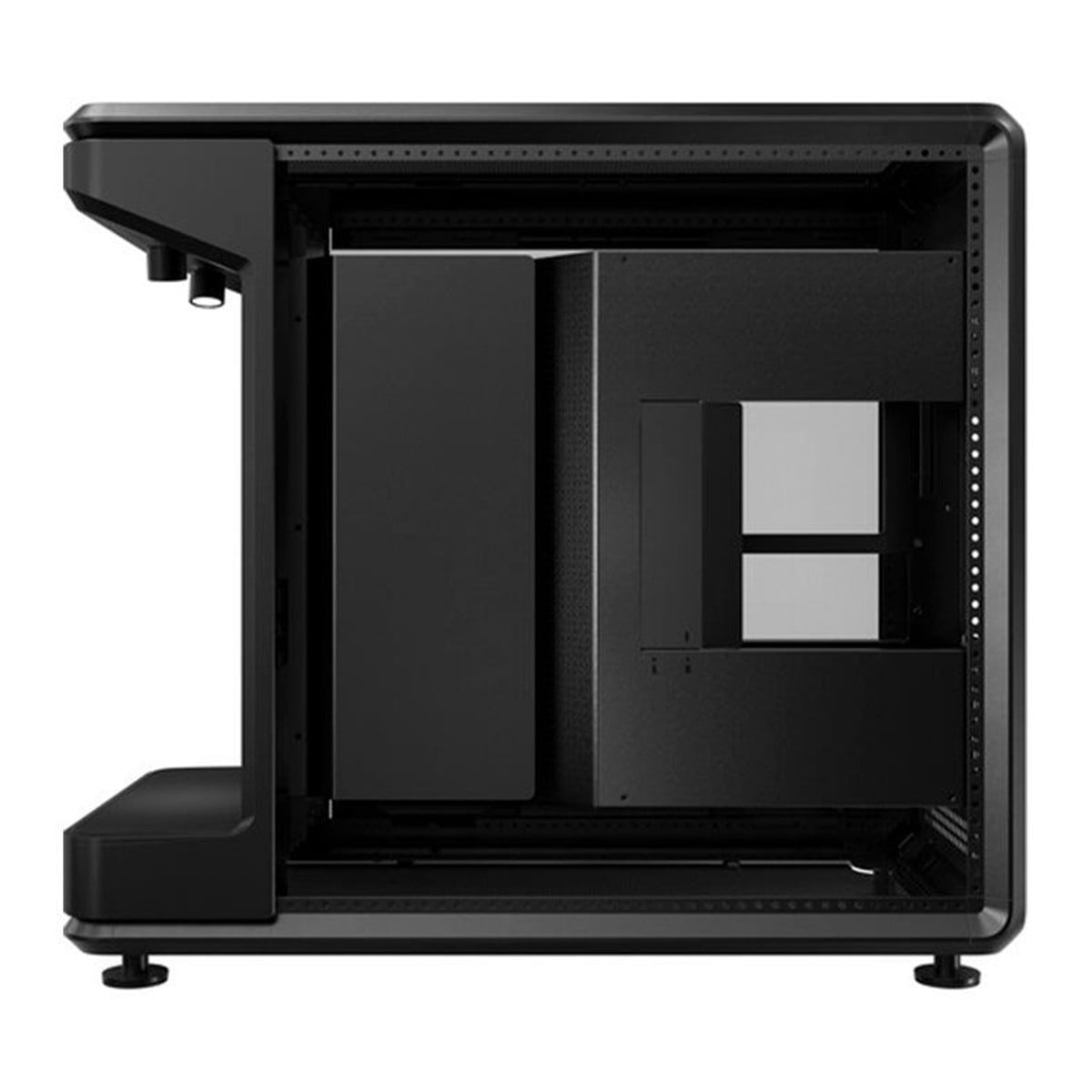 Gabinete Gamer Cooler Master MasterFrame 360 Stage, ARGB, Display LCD, Vidro Temperado, Mid Tower, ATX, Preto, MF360-KHNN-S02