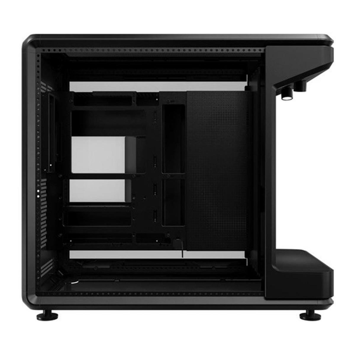 Gabinete Gamer Cooler Master MasterFrame 360 Stage Mirror, ARGB, Vidro Temperado, Mid Tower, ATX, Preto, MF360-KHNN-S01