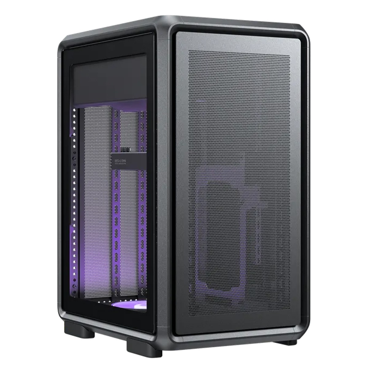 Gabinete Gamer Cooler Master MasterFrame 400 Mesh, ARGB, Mid-Tower, Vidro Temperado, M-ATX, Preto, Com 1 Fan, MF400M-KHNN-S00