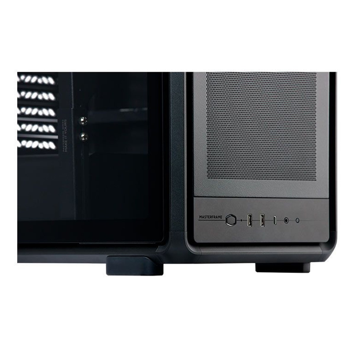 Gabinete Gamer Cooler Master MasterFrame 500 Mesh, ARGB, Mid-Tower, Vidro Temperado, E-ATX, Preto, Com 3 Fans, MF500M-KHNN-S01