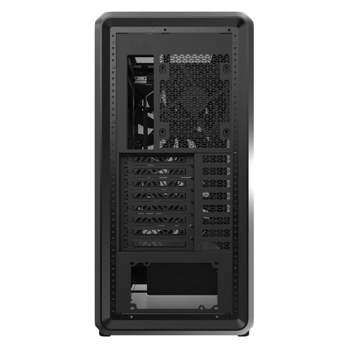 Gabinete Gamer Cooler Master MasterFrame 500 Mesh, Mid-Tower, Vidro Temperado, E-ATX, Preto, Com 3 Fans, MF500M-KHNN-S00