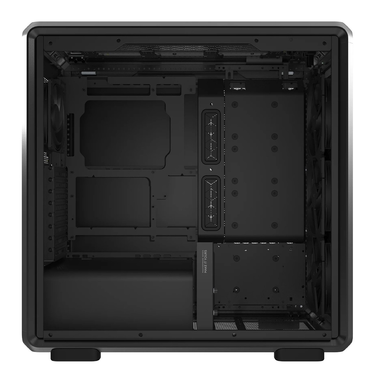 Gabinete Gamer Cooler Master MasterFrame 600 Mesh, ARGB, Mid-Tower, Vidro Temperado, E-ATX, Preto, Com 3 Fans, MF600M-KGNN-S01