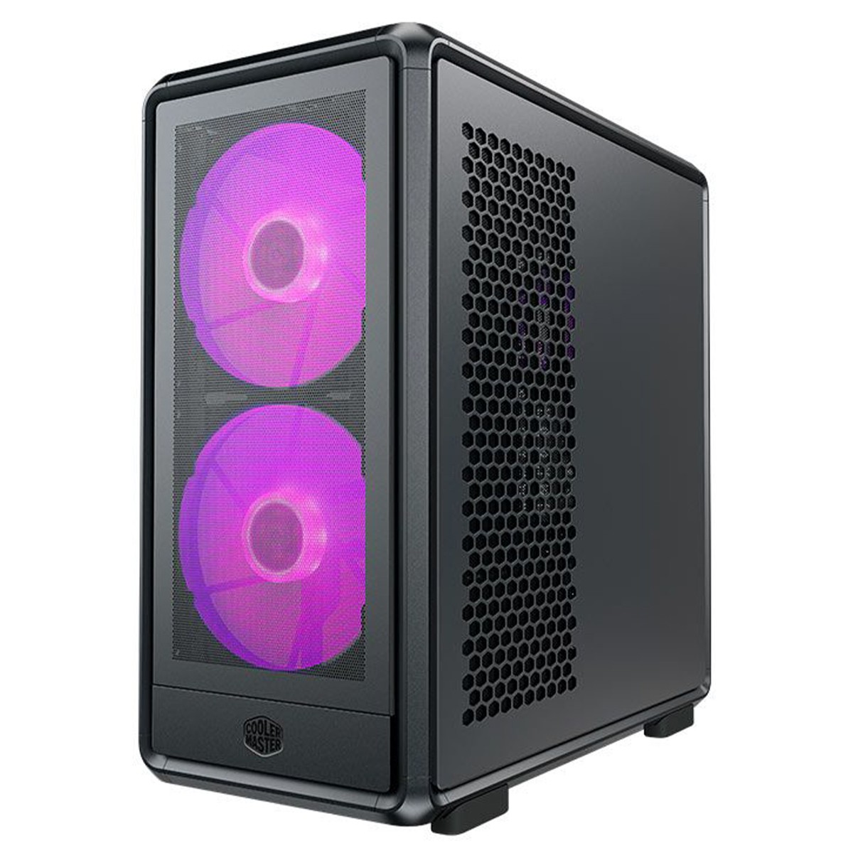Gabinete Gamer Cooler Master MasterFrame 600 Mesh, ARGB, Mid-Tower, Vidro Temperado, E-ATX, Preto, Com 3 Fans, MF600M-KGNN-S01