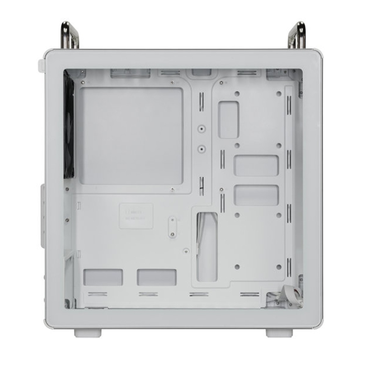 Gabinete Gamer Cooler Master Qube 340, Mid-Tower, Vidro Temperado, MATX, Branco, Sem Fonte, Com 1 Fan, Q340-WGNN-S00
