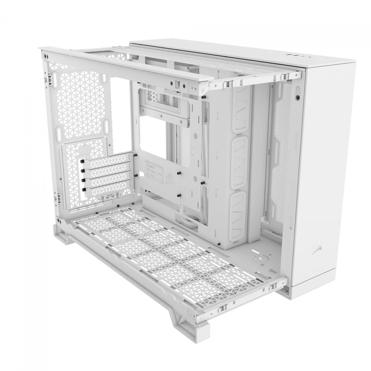 Gabinete Gamer Corsair 2500D Airflow, Mid Tower, Vidro Temperado, MATX, Branco, Sem Fonte, Sem Fans, CC-9011264-WW