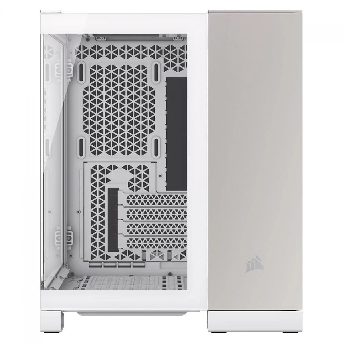 Gabinete Gamer Corsair 2500X, Mid Tower, Vidro Temperado, MATX, Branco/Alumínio, Sem Fans, CC-9011289-WW