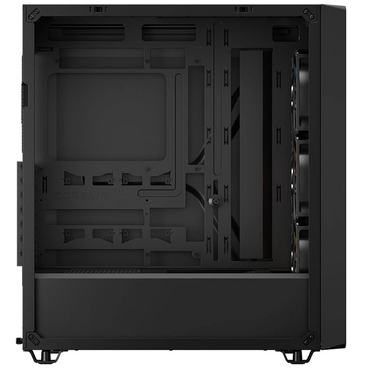 Gabinete Gamer Corsair 3200D RS ARGB, Mid Tower, Vidro Temperado, ATX, Com 3 Fans, Sem Fonte, Preto, CC-9011344-WW