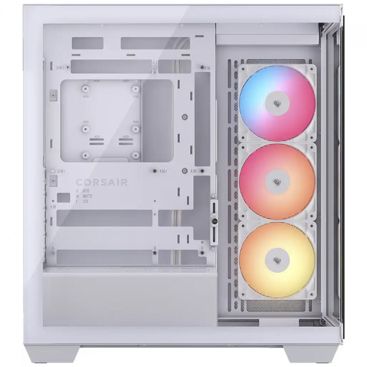 Gabinete Gamer Corsair 3500X RS-R ARGB, Mid Tower, Vidro Temperado, EATX, Sem Fonte, Com 3 Fans, Branco, CC-9011323-WW