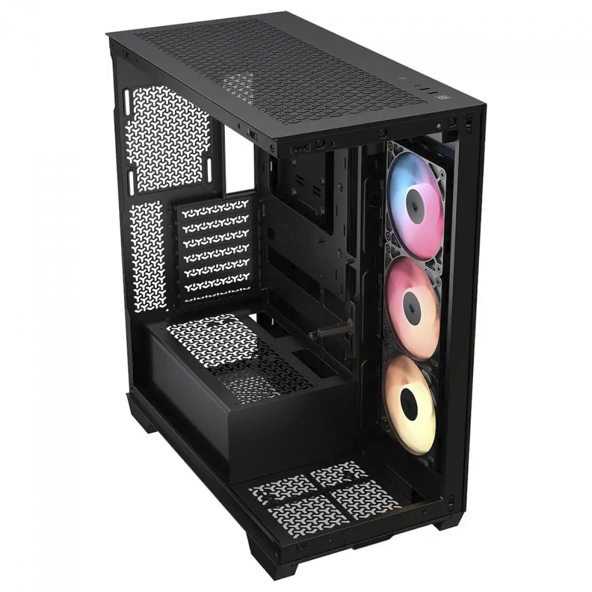 Gabinete Gamer Corsair 3500X RS-R ARGB, Mid Tower, Vidro Temperado, EATX, Sem Fonte, Com 3 Fans, Preto, CC-9011322-WW
