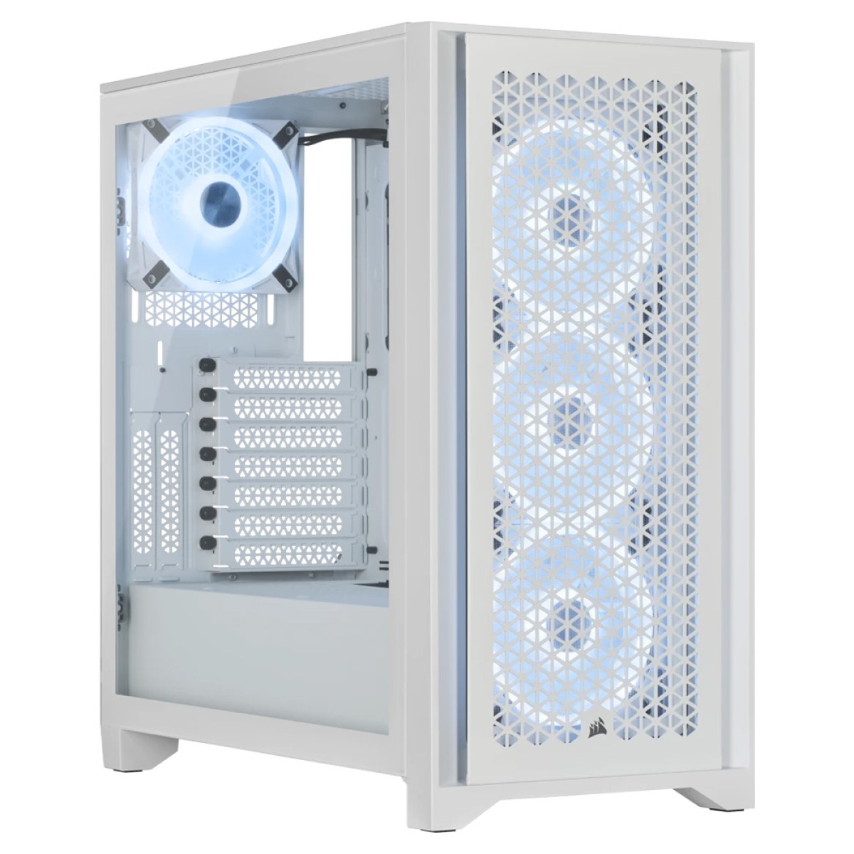 Gabinete Gamer Corsair 4000D RGB Airflow QL Edition, Mid Tower, Vidro Temperado, ATX, Com 4 Fans, Branco, CC-9011232-WW
