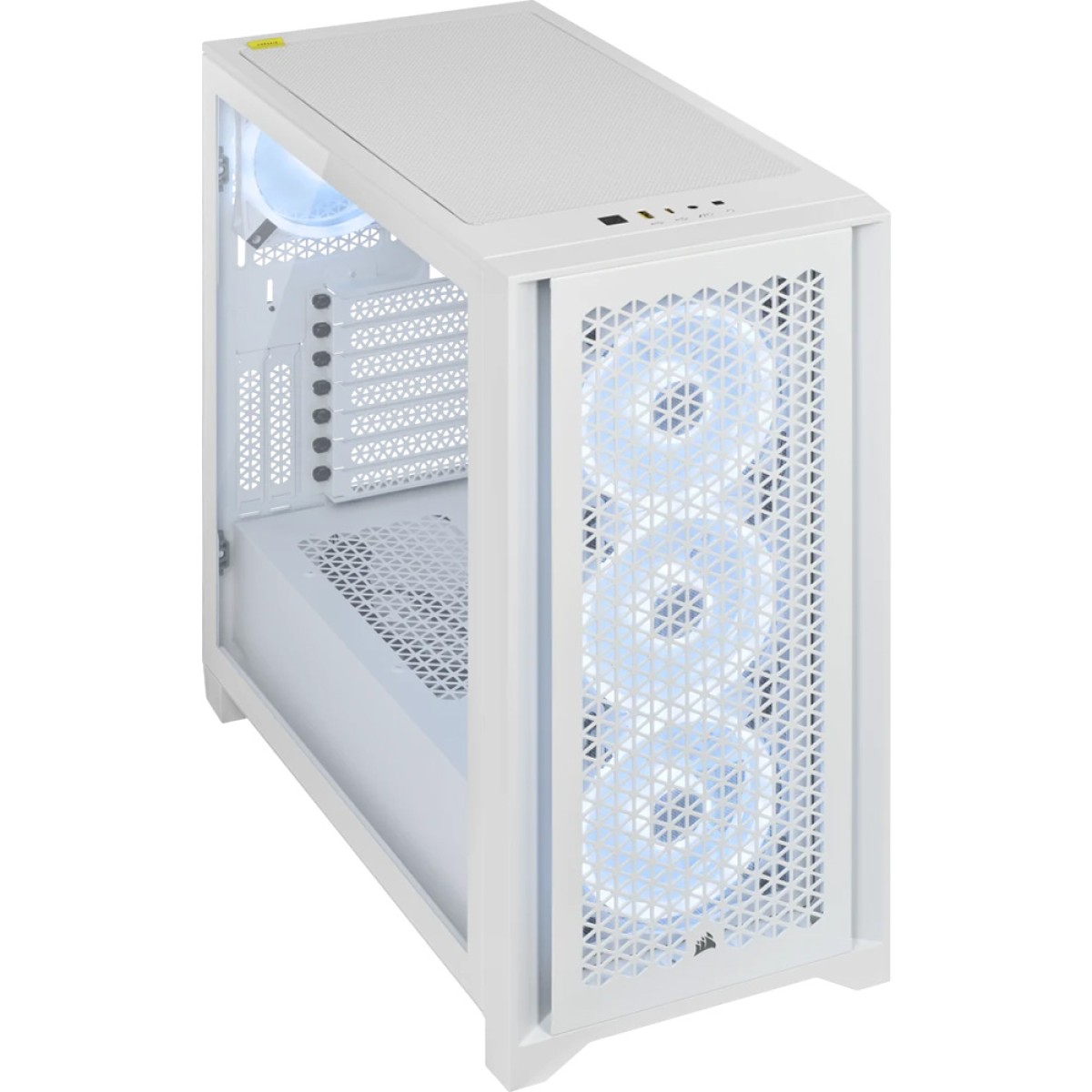 Gabinete Gamer Corsair 4000D RGB Airflow QL Edition, Mid Tower, Vidro Temperado, ATX, Com 4 Fans, Branco, CC-9011232-WW