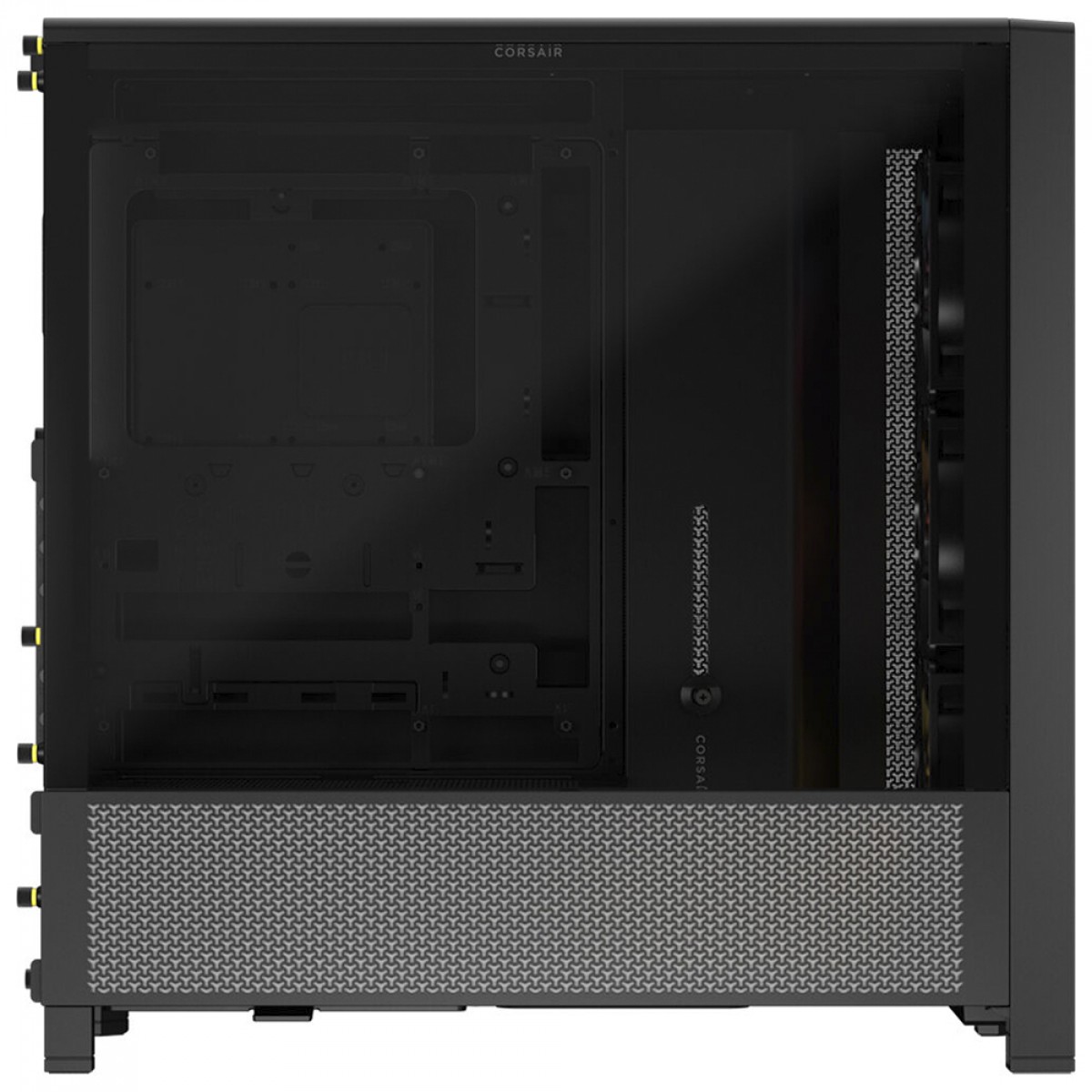 Gabinete Gamer Corsair 4000D RS, ARGB, Mid Tower, Vidro Temperado, E-ATX, Sem Fonte, Com 3 Fans, Preto, CC-9011296-WW