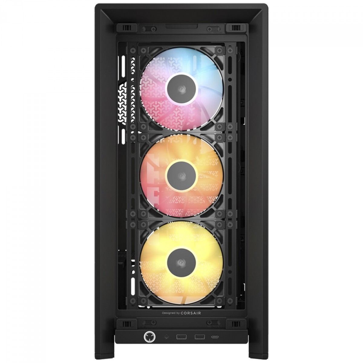 Gabinete Gamer Corsair 4000D RS, ARGB, Mid Tower, Vidro Temperado, E-ATX, Sem Fonte, Com 3 Fans, Preto, CC-9011296-WW