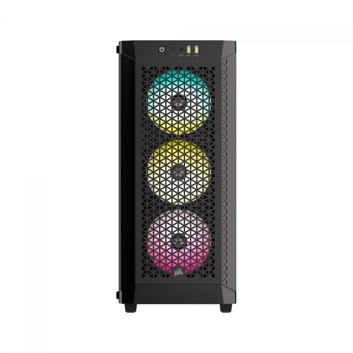 Gabinete Gamer Corsair 480T Airflow, RGB, Mid Tower, Vidro Temperado, ATX, Com 3 Fans, Sem Fonte, Preto, CC-9011272-WW