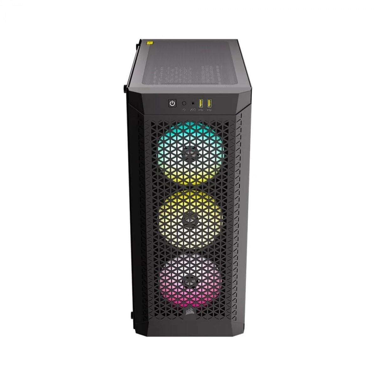 Gabinete Gamer Corsair 480T Airflow, RGB, Mid Tower, Vidro Temperado, ATX, Com 3 Fans, Sem Fonte, Preto, CC-9011272-WW