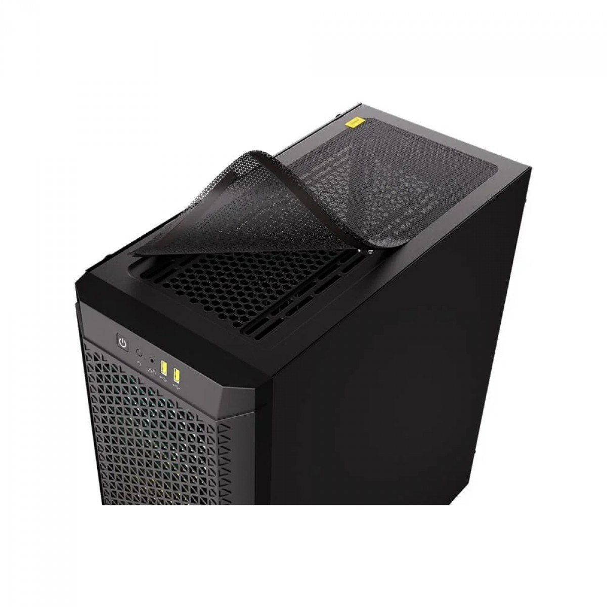Gabinete Gamer Corsair 480T Airflow, RGB, Mid Tower, Vidro Temperado, ATX, Com 3 Fans, Sem Fonte, Preto, CC-9011272-WW