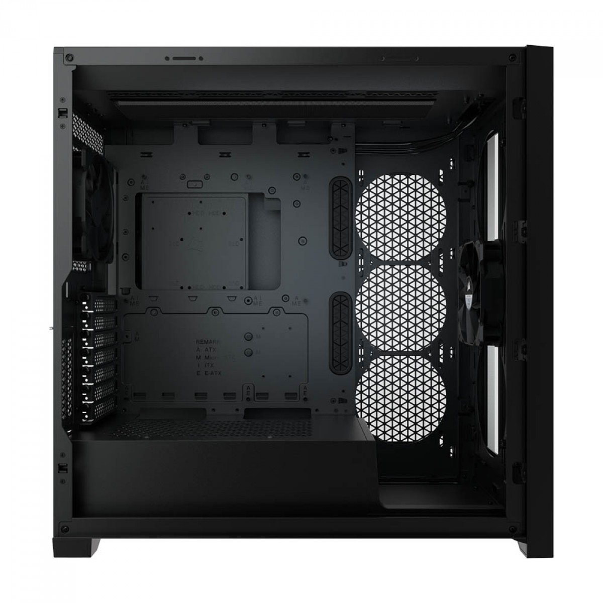 Gabinete Gamer Corsair 5000D, Mid Tower, Vidro Temperado, Black, ATX, Sem Fonte, Com 2 Fans, CC-9011208-WW