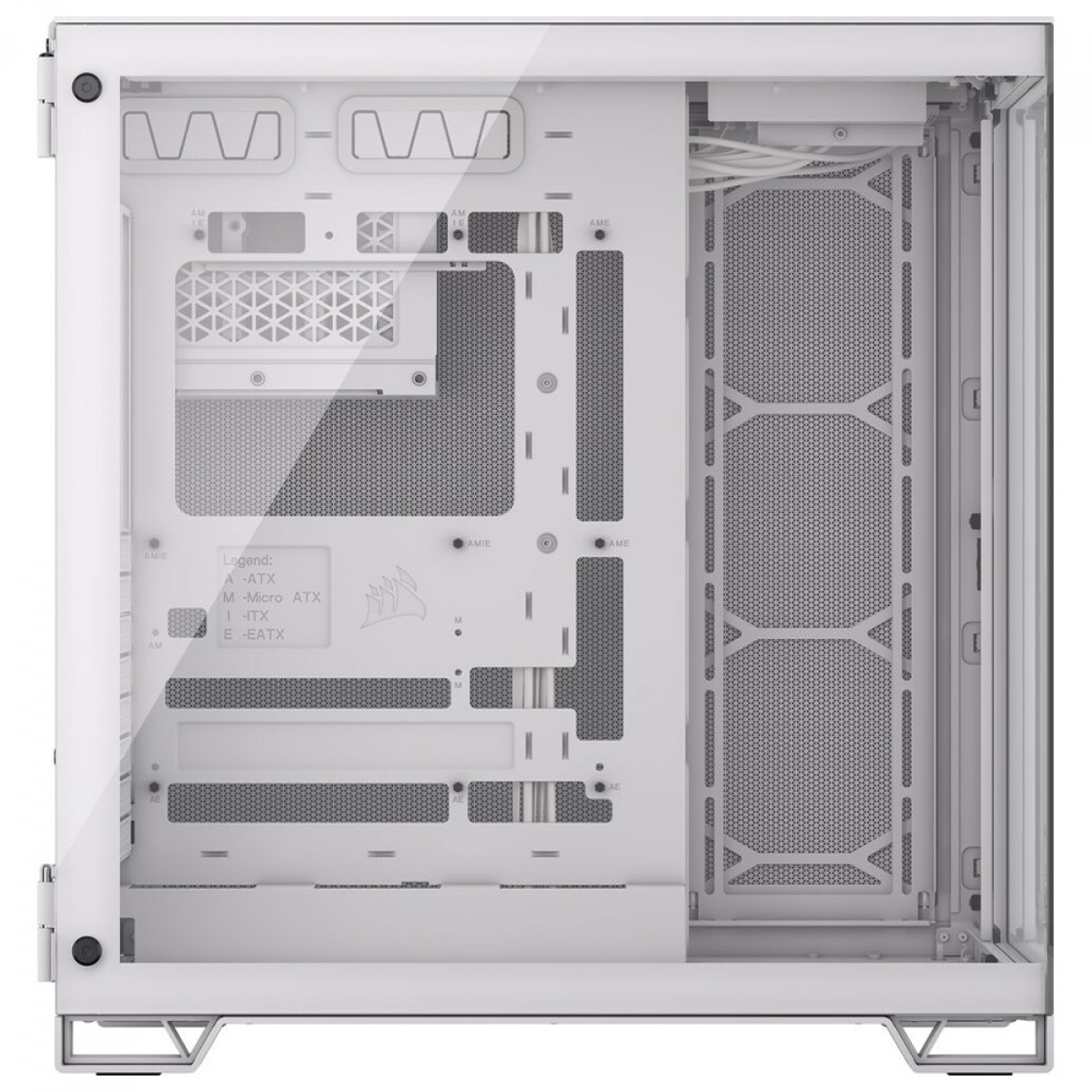  Gabinete Gamer Corsair 6500X, Mid Tower, Vidro Temperado, E-ATX, Sem Fan, White, CC-9011258-WW