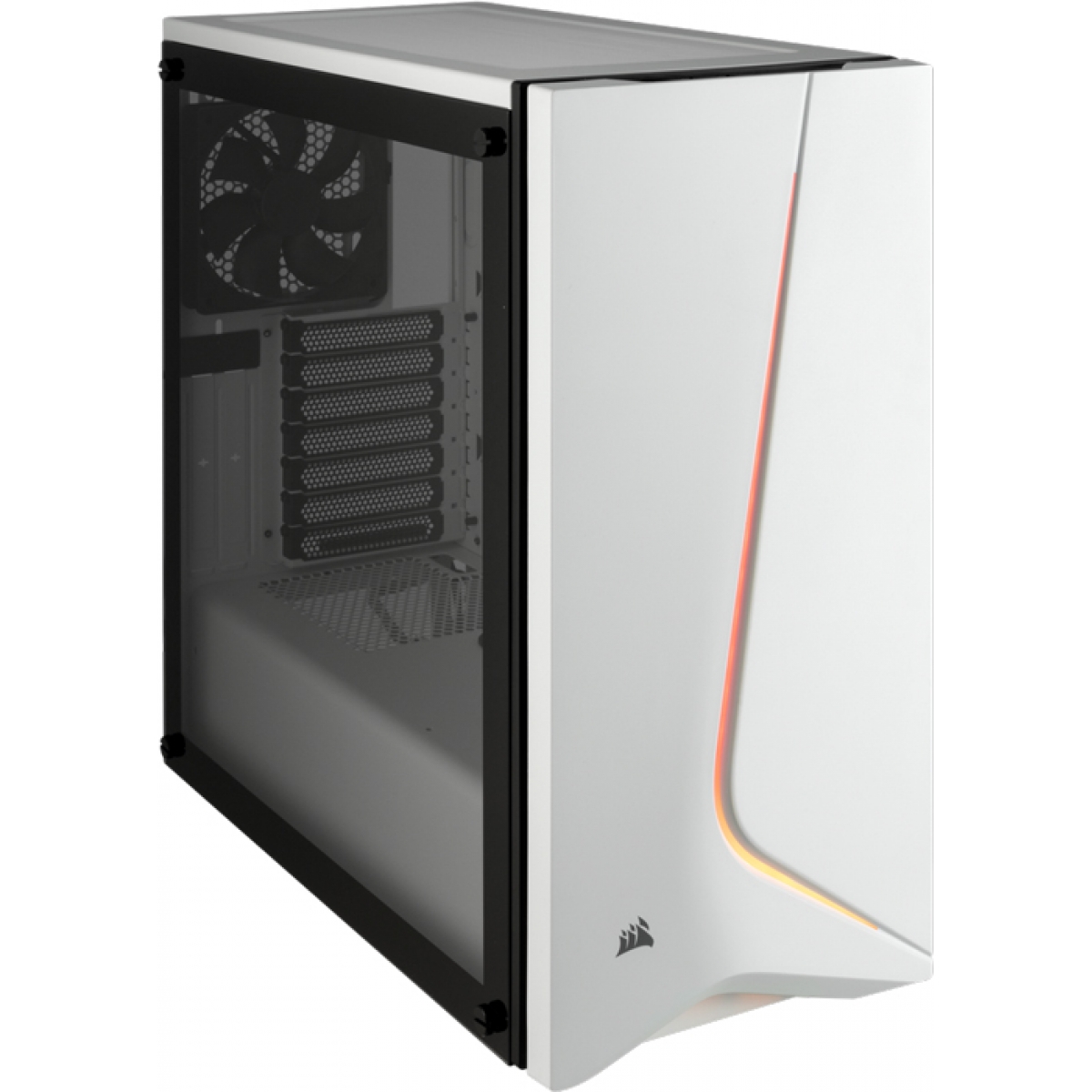 Gabinete Gamer Corsair, Carbide SPEC-06 RGB, Mid Tower, Vidro temperado, White, Sem Fonte, Com 2 Fans, CC-9011147-WW