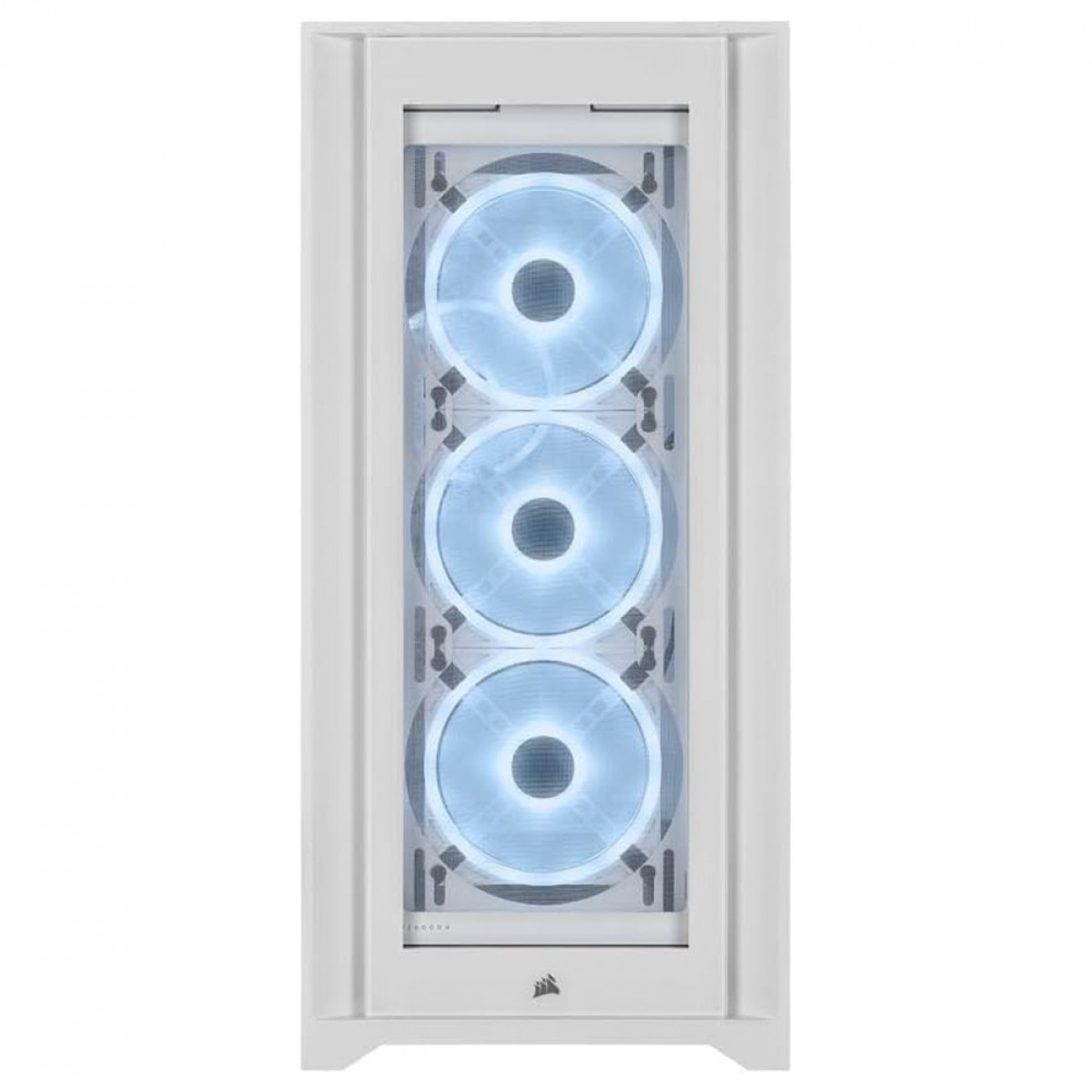 Gabinete Gamer Corsair iCUE 5000X QL Edition, RGB, Mid Tower, Vidro Temperado, EATX, Sem Fonte, Com 4 Fans, Branco, CC-9011233-WW