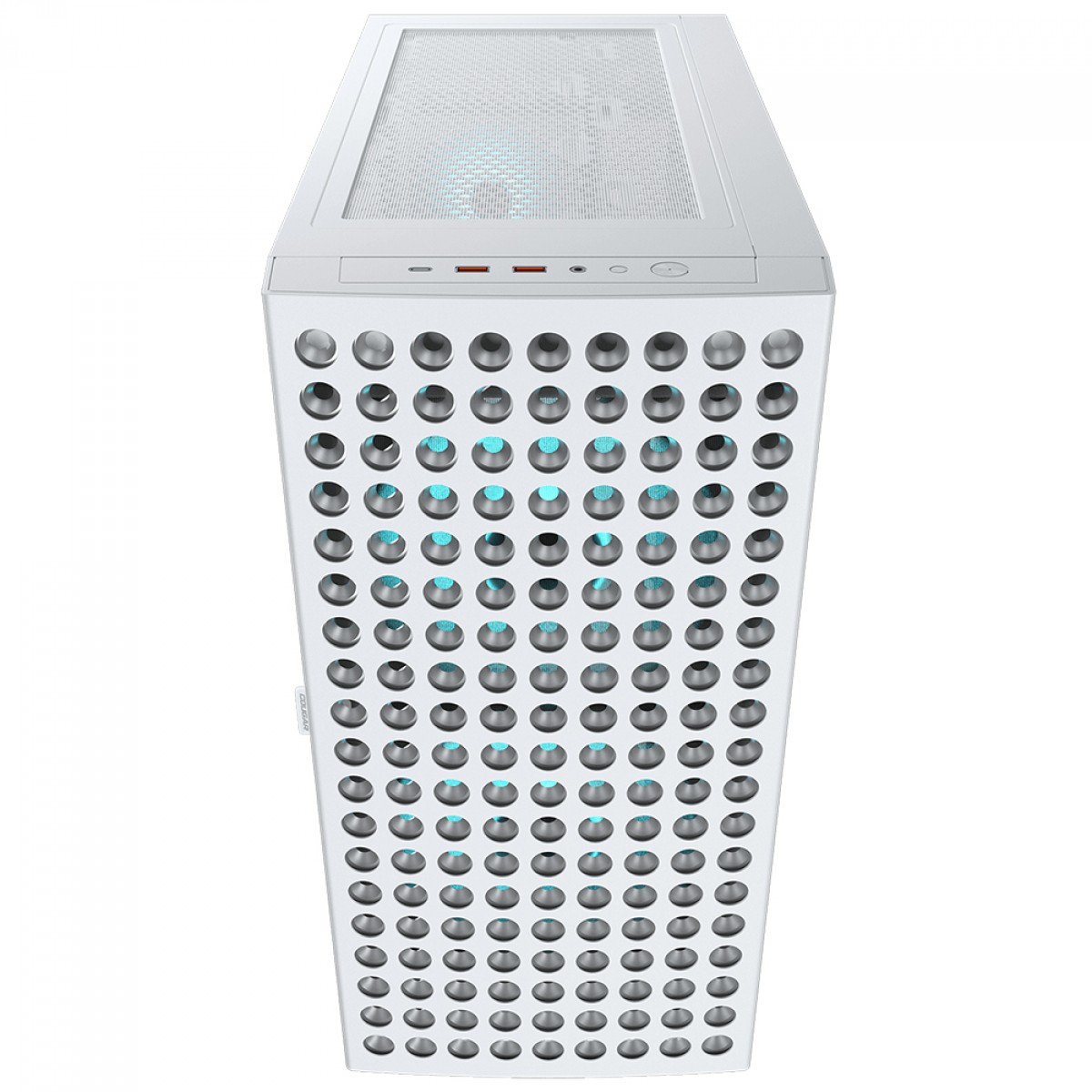 Gabinete Gamer Cougar Airface ECO RGB, Mid Tower, Vidro Temperado, E-ATX, Sem Fonte, Com 3 Fans, Branco, 385YA20.0002