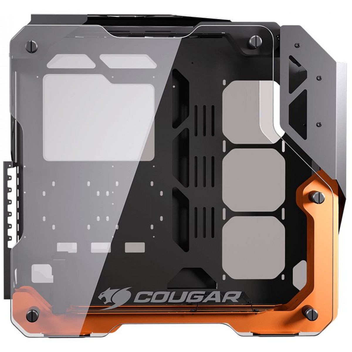 Gabinete Gamer Cougar Blazer, Vidro temperado, Mid Tower, Black, 385LMG0-0001, Sem Fonte, Sem Fan