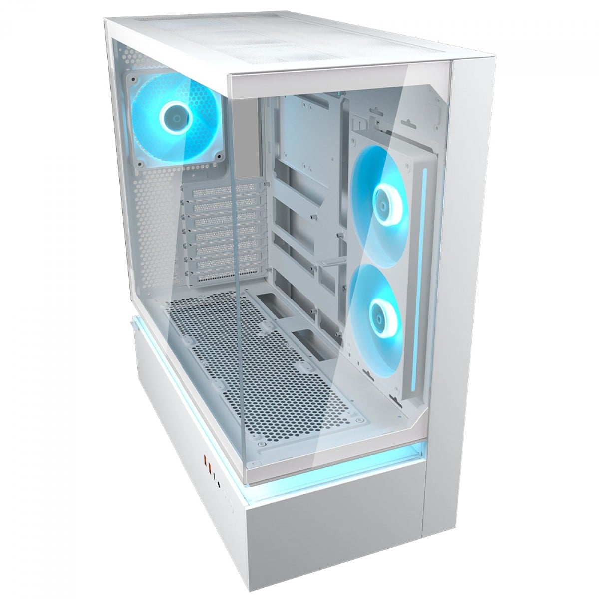 Gabinete Gamer Cougar CFV235, Mid Tower, Vidro Temperado, ATX, Sem Fonte, Com 3 Fans ARGB, Branco, 382DA40.0002