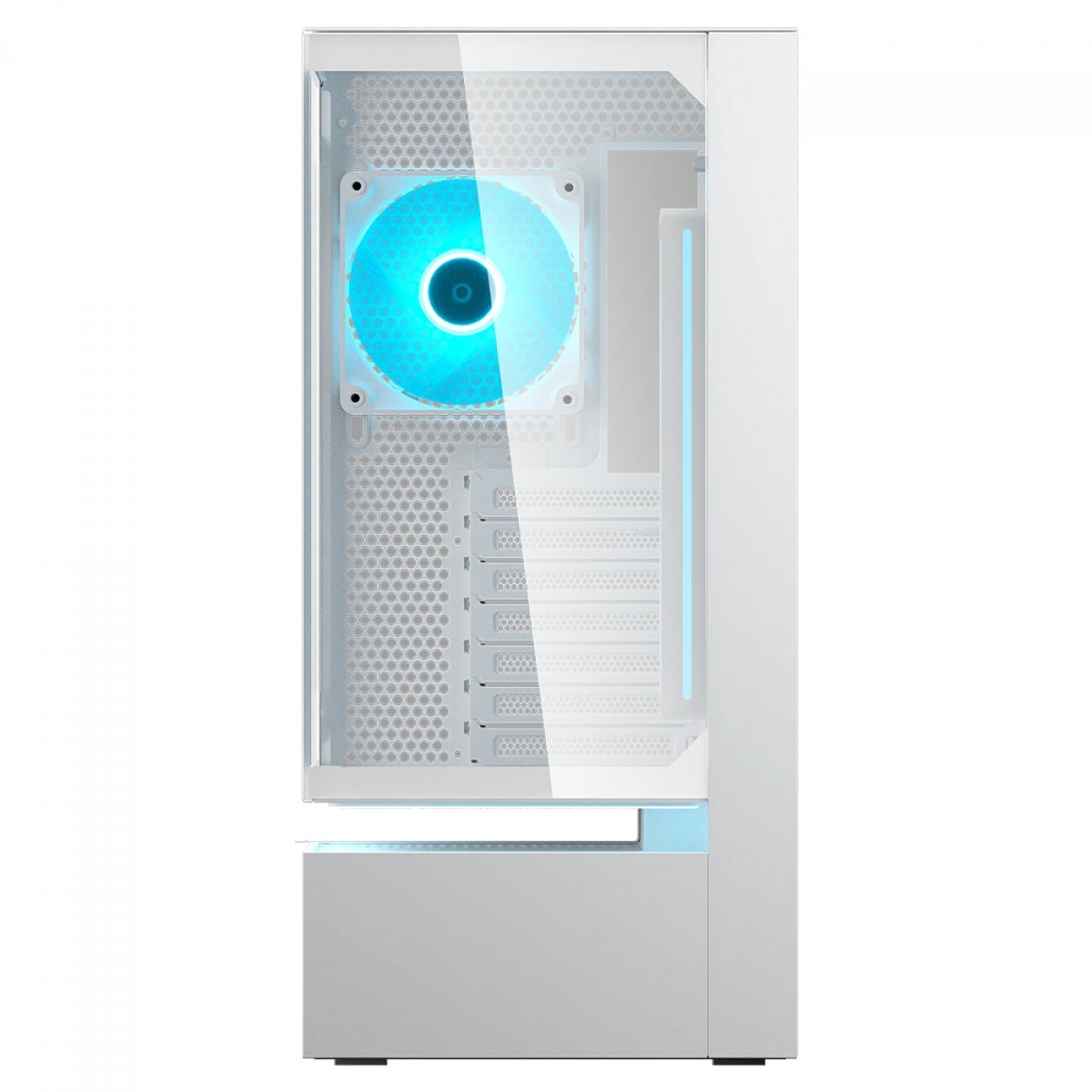 Gabinete Gamer Cougar CFV235, Mid Tower, Vidro Temperado, ATX, Sem Fonte, Com 3 Fans ARGB, Branco, 382DA40.0002