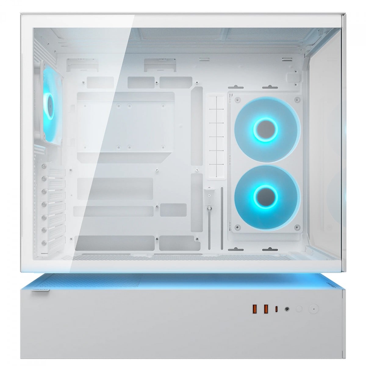 Gabinete Gamer Cougar CFV235, Mid Tower, Vidro Temperado, ATX, Sem Fonte, Com 3 Fans ARGB, Branco, 382DA40.0002