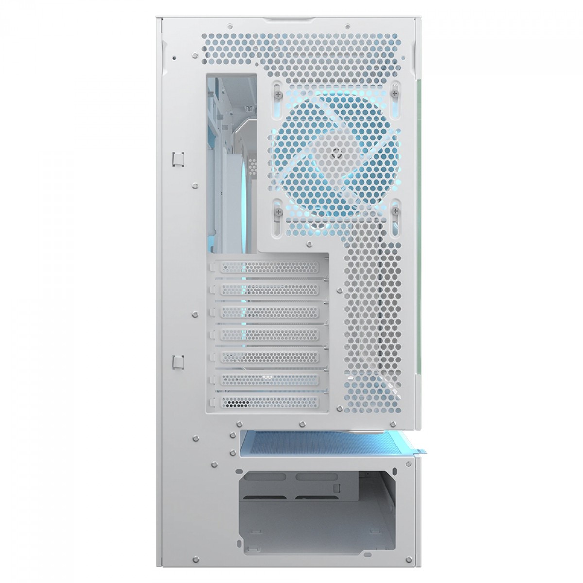 Gabinete Gamer Cougar CFV235, Mid Tower, Vidro Temperado, ATX, Sem Fonte, Com 3 Fans ARGB, Branco, 382DA40.0002
