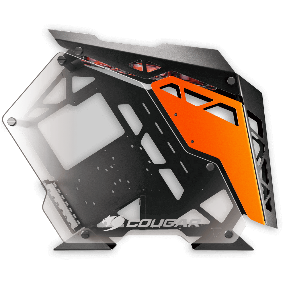 Gabinete Gamer Cougar Conquer 385LMR0.0001 Vidro Temperado Mid Tower Preto Sem Fonte