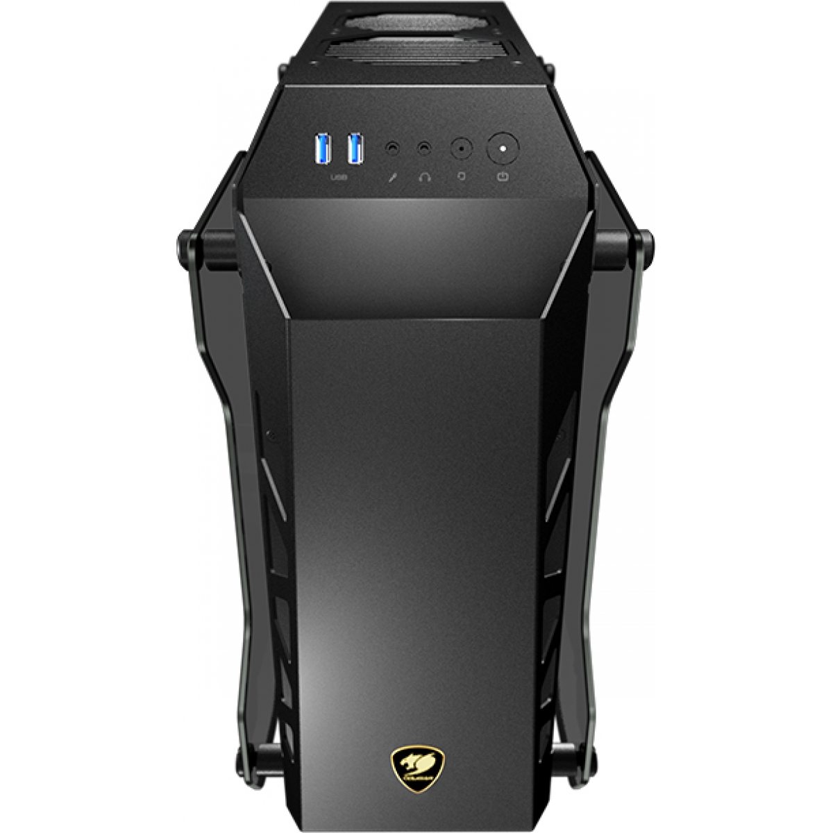 Gabinete Gamer Cougar Conquer Essence, Mini Tower, Vidro Temperado, Black, Sem Fonte