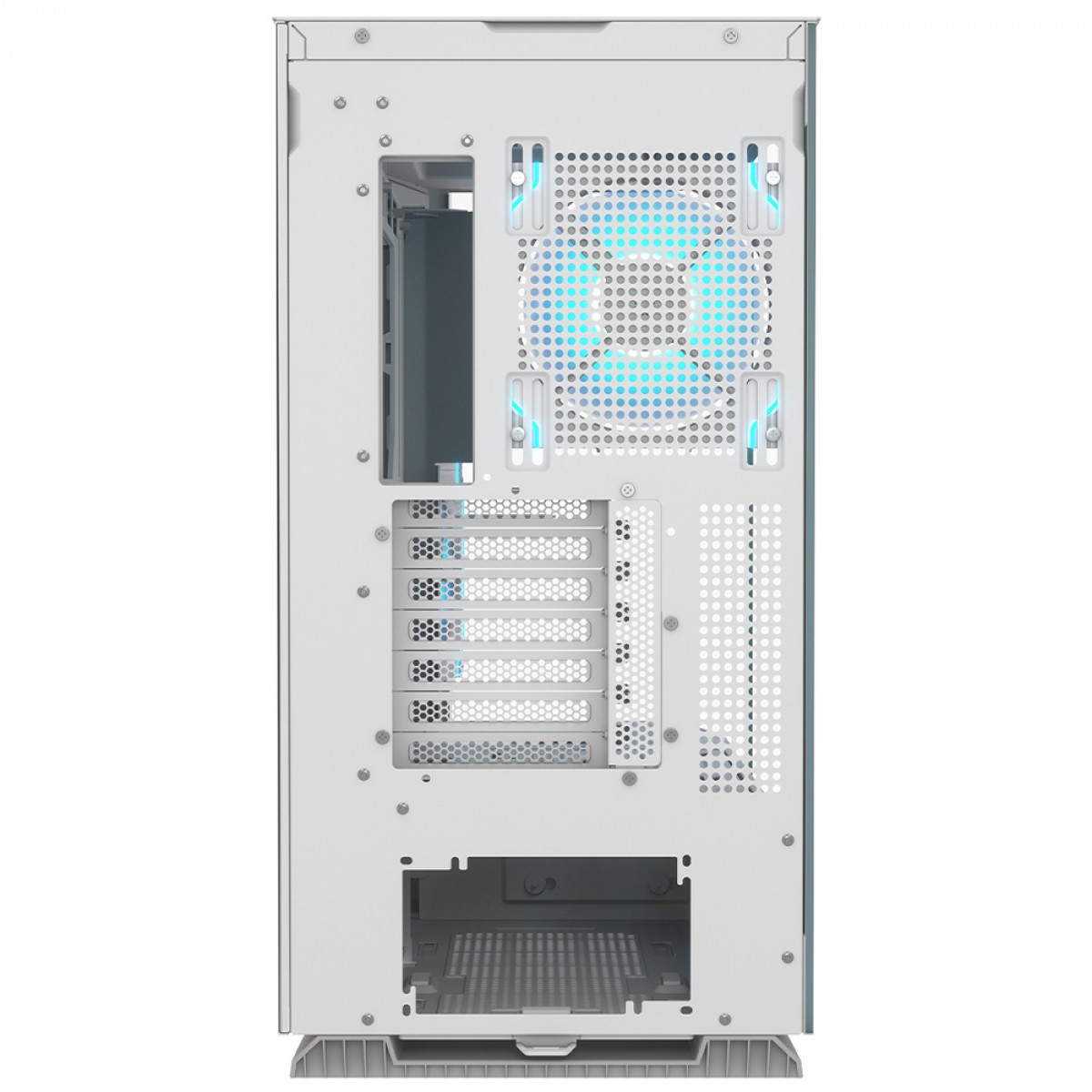 Gabinete Gamer Cougar FV270 White RGB, Mid Tower, Vidro Temperado, EATX, Com 4 Fans, Branco, 3858M60.0006