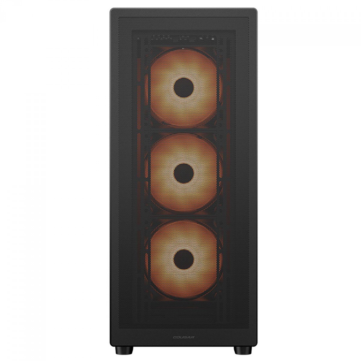 Gabinete Gamer Cougar MX220 RGB, Mid Tower, Vidro Temperado, ATX, Com 4 Fans, Preto, 382AC80.0001
