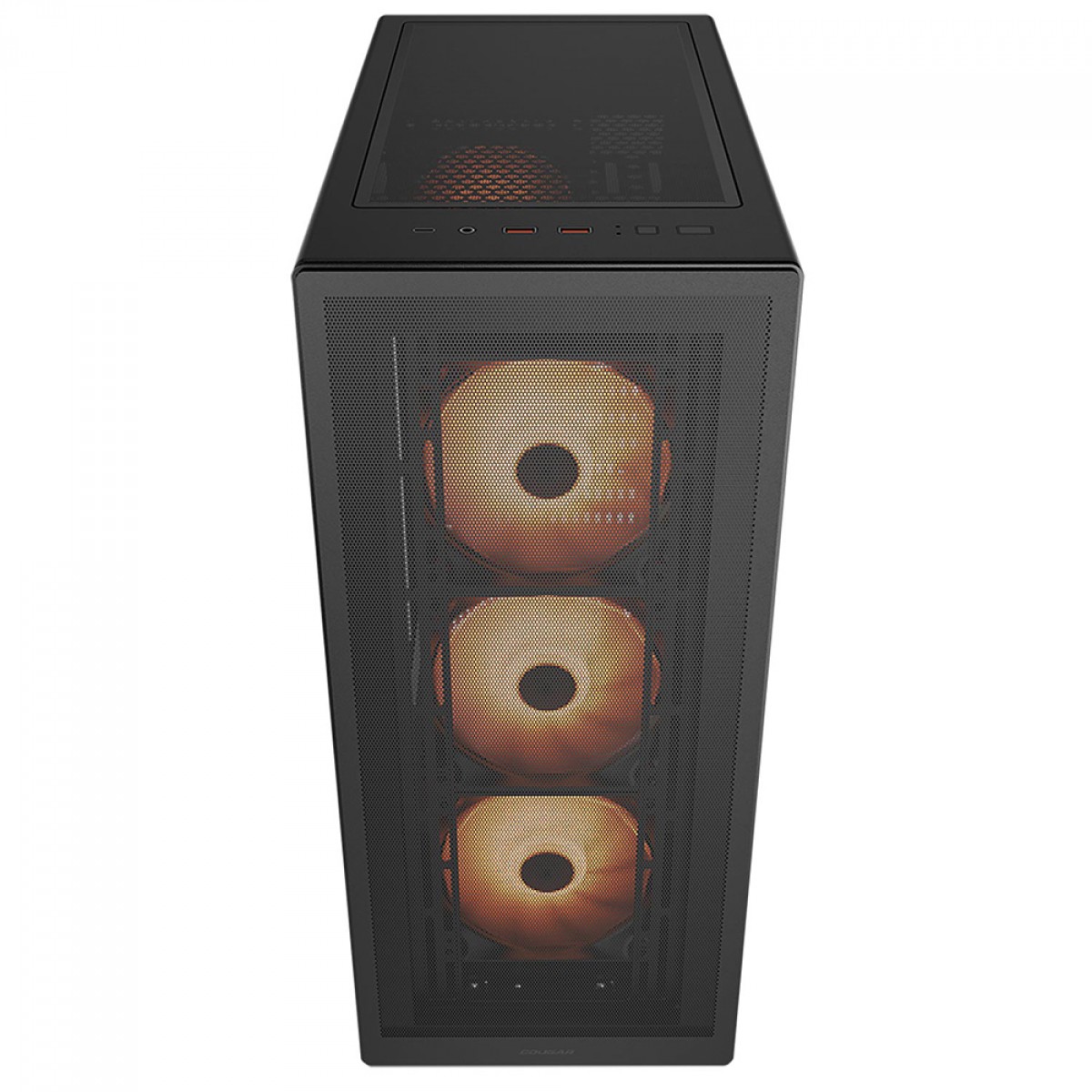 Gabinete Gamer Cougar MX220 RGB, Mid Tower, Vidro Temperado, ATX, Com 4 Fans, Preto, 382AC80.0001