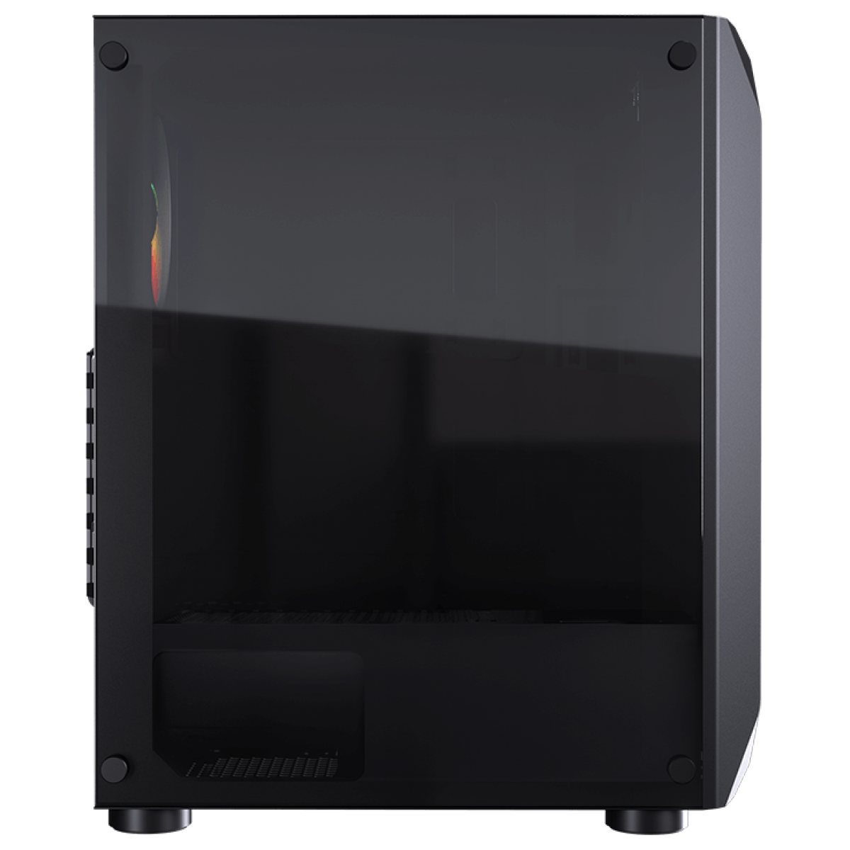 Gabinete Gamer Cougar, MX410, Mid-Tower, Acrílico, Black, Sem Fonte, Com 1 Fan