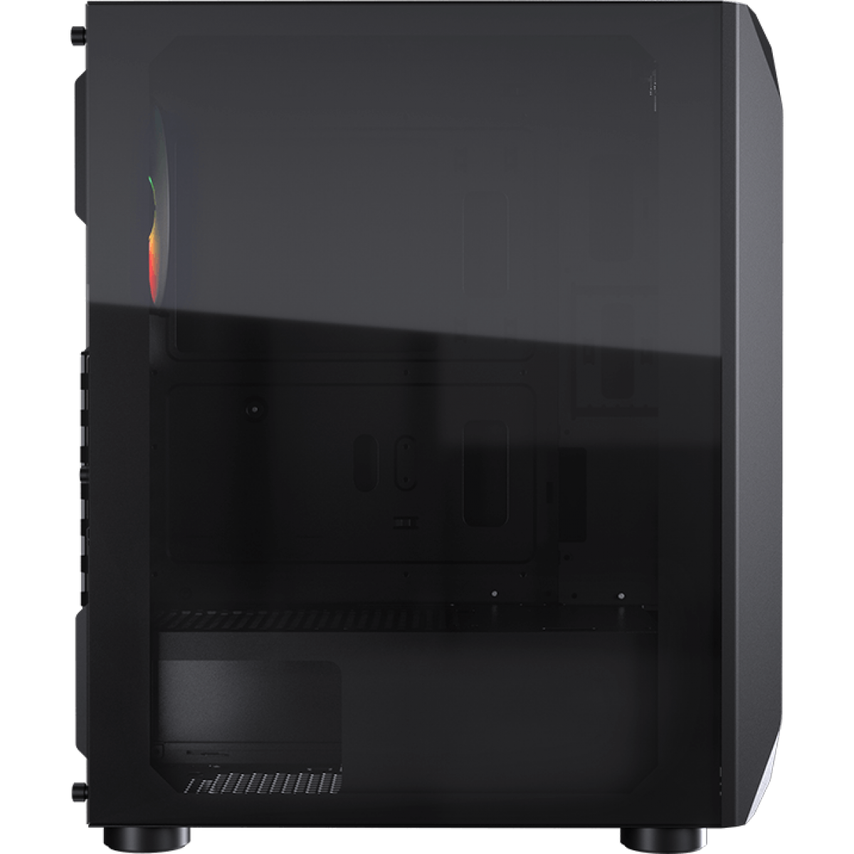 Gabinete Gamer Cougar, MX410-T, Mid-Tower, Vidro Temperado, Black, Sem Fonte, Com 1 Fan