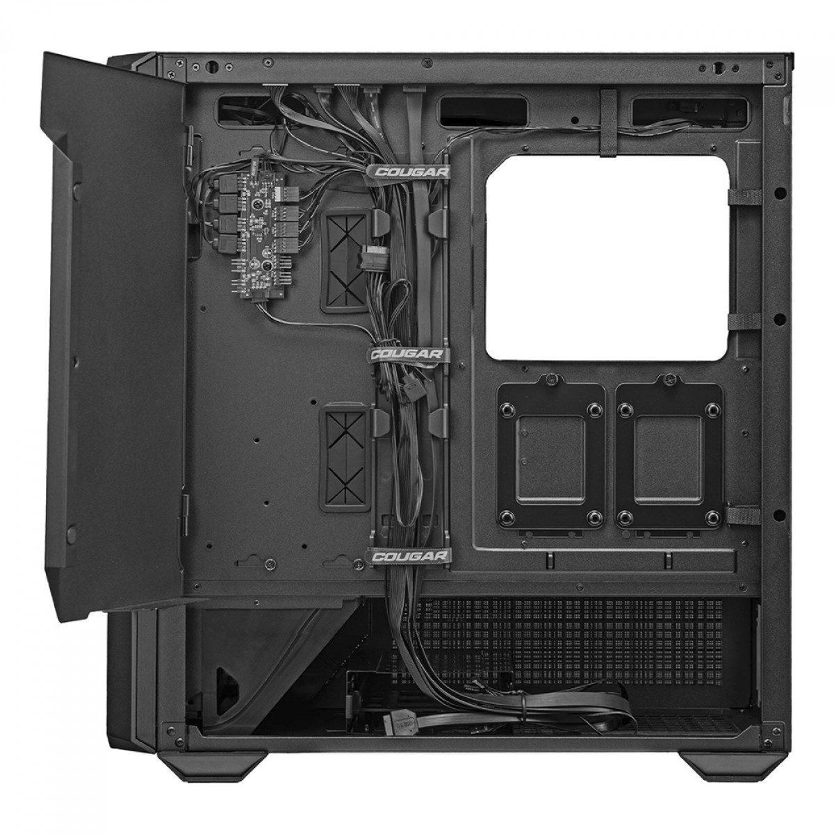 Gabinete Gamer Cougar MX600 RGB, Full Tower, Vidro Temperado, E-ATX, Preto, Sem Fonte, Com 4 Fans, 3857C90.0001
