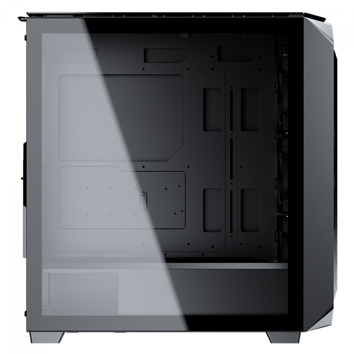 Gabinete Gamer Cougar MX670 RGB, Mid Tower, Vidro Temperado, E-ATX, Black, Sem Fonte, Com 3 Fans, 385UM60.0001