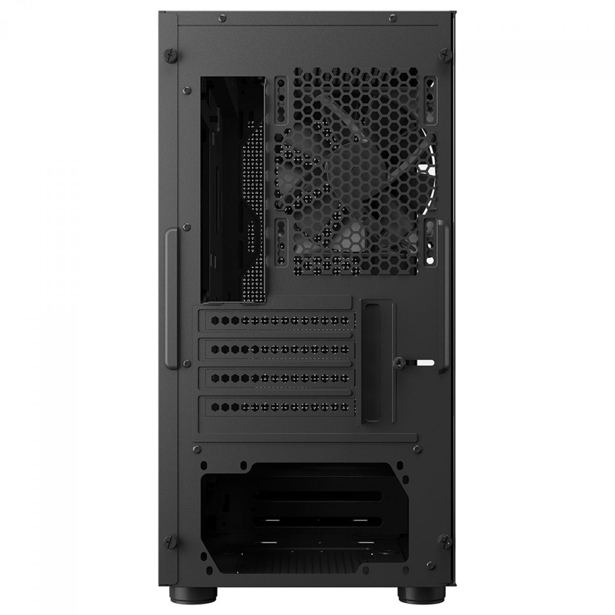 Gabinete Gamer Cougar Uniface Mini, Mini Tower, Vidro Temperado, MATX, Com 1 Fan, Preto, 3855C90.0001