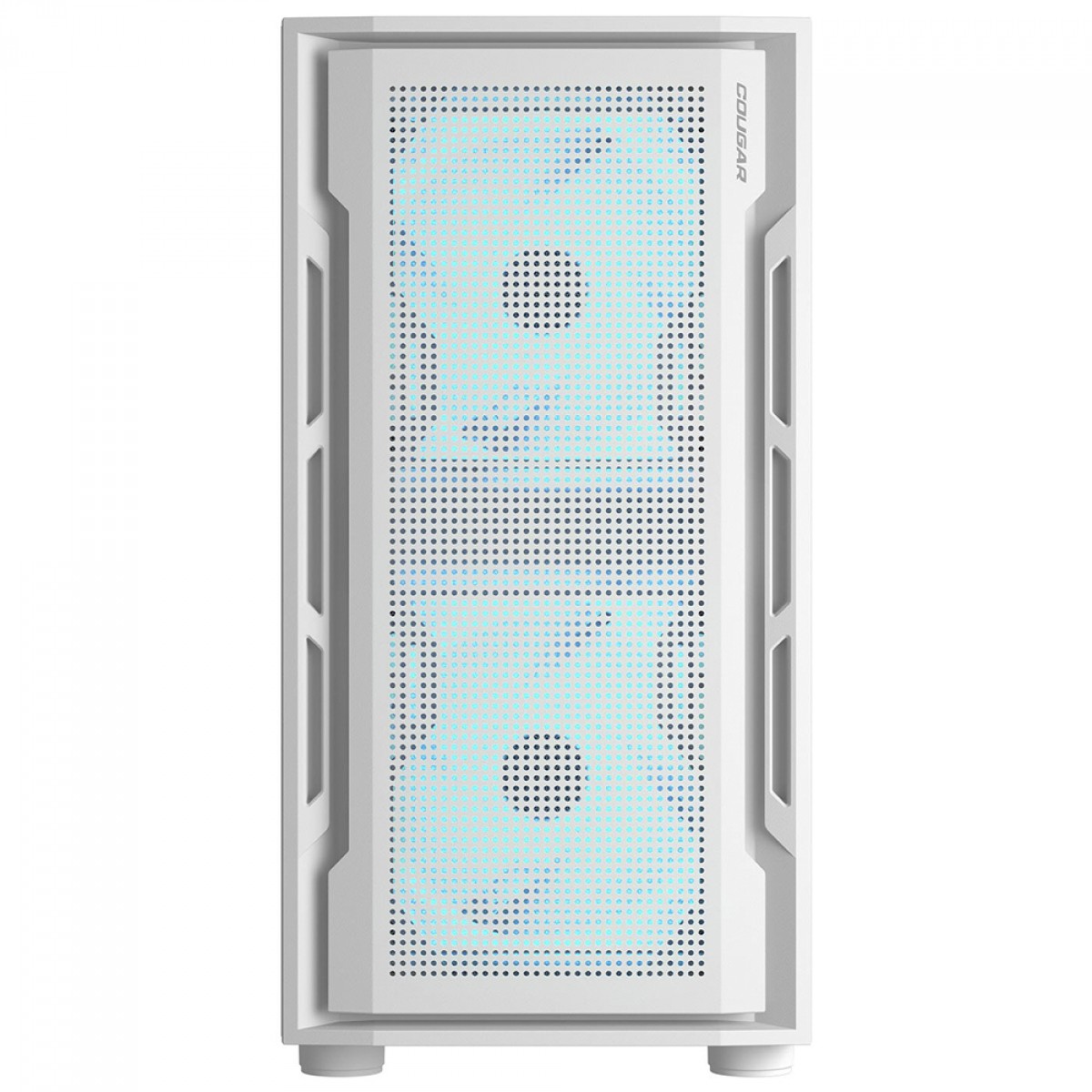 Gabinete Gamer Cougar Uniface Mini RGB, Mini Tower, Vidro Temperado, MATX, Com 3 Fan, Branco, 3855C90.0004
