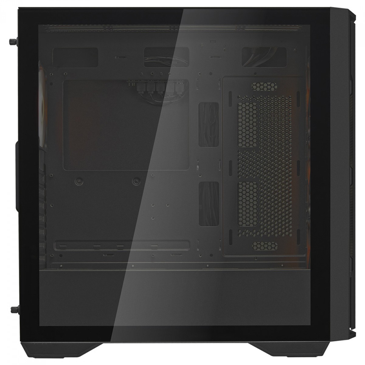 Gabinete Gamer Cougar Uniface RGB, Mid Tower, Vidro Temperado, EATX, Com 4 Fans, Preto, 385C780.0001