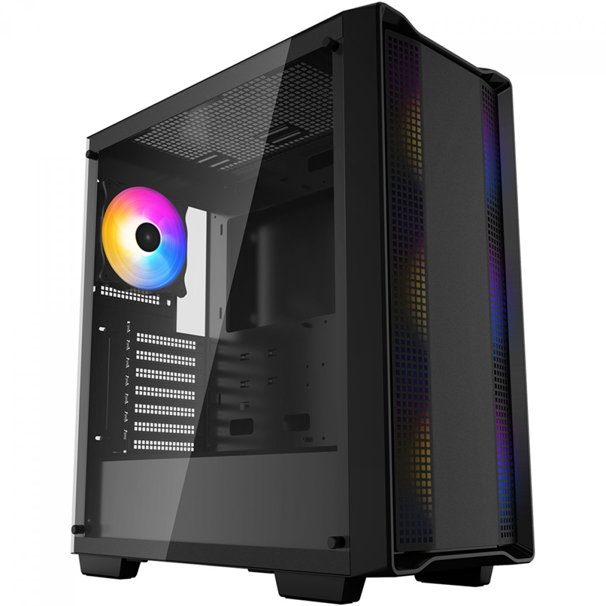 Gabinete Gamer DeepCool CC560 FS, Black, Mid Tower, Vidro Temperado, ATX, Sem Fonte, Com 4 Fans, R-CC560-BKTAA4-A-1