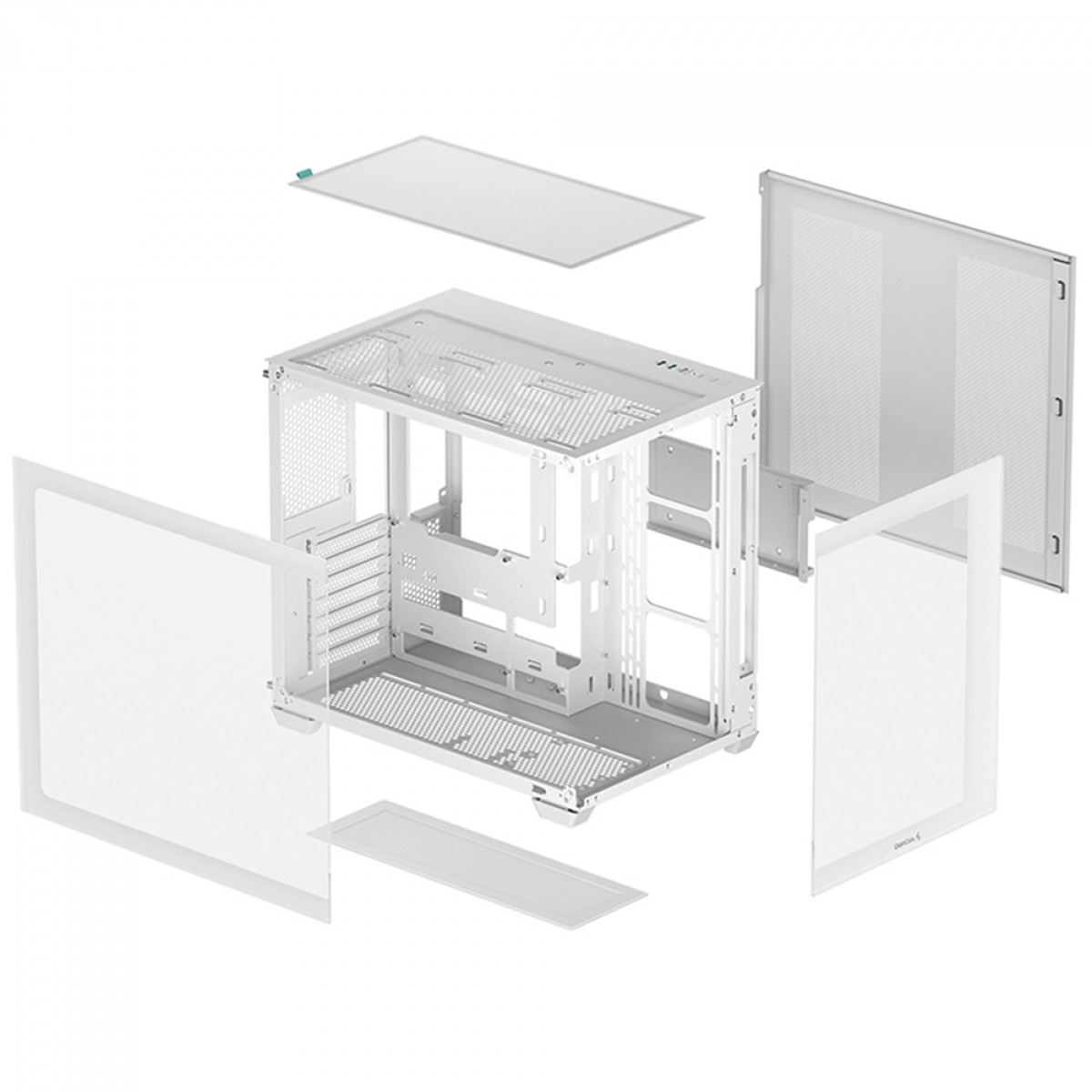 Gabinete Gamer DeepCool CG530 WH, Mid Tower, Vidro Temperado, ATX, Sem Fonte, Sem Fans, Branco, R-CG530-WHNDA0-G-1