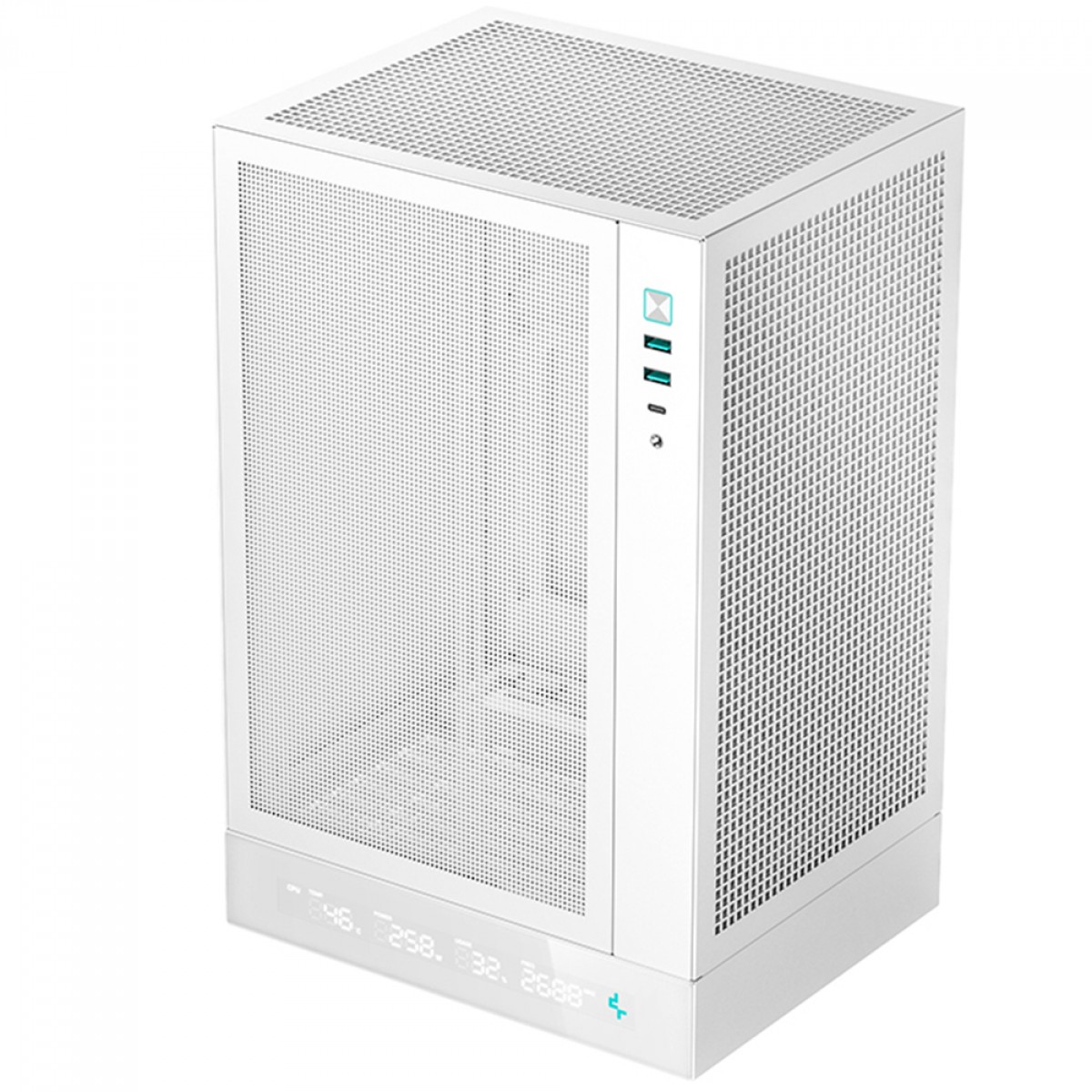 Gabinete Gamer DeepCool CH170 Digital WH, Mini Tower, Mini-ITX, Sem Fonte, Sem Fans, Branco, R-CH170-WHNPI0D-G-1