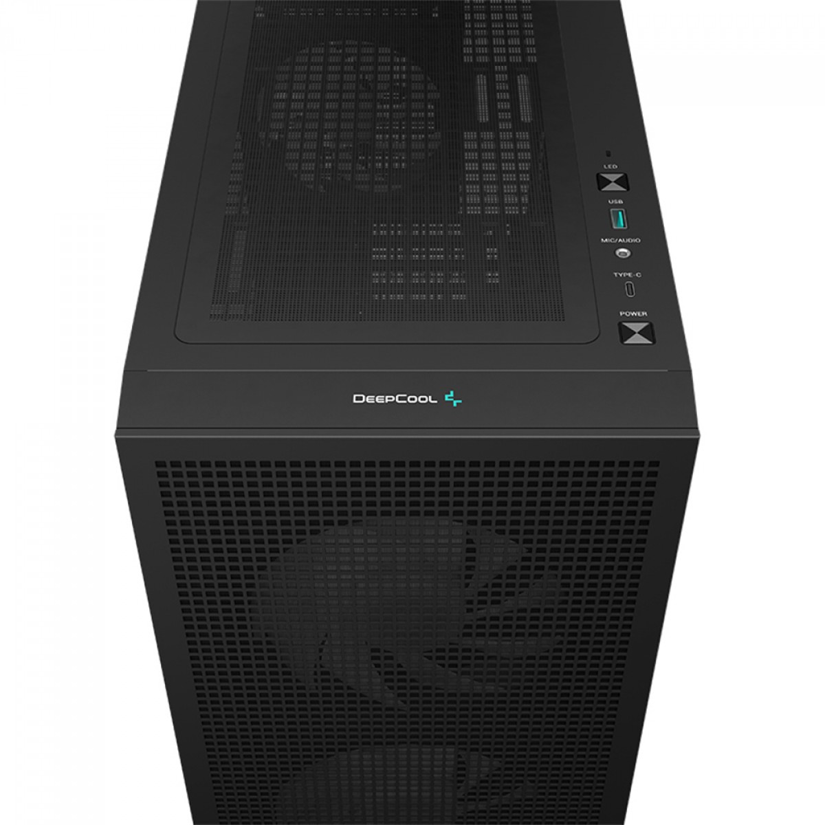 Gabinete Gamer DeepCool CH360, ARGB, Mid Tower, Vidro Temperado, M-ATX, Sem Fonte, Com 3 Fans, Preto, R-CH360-BKAPE3-G-1