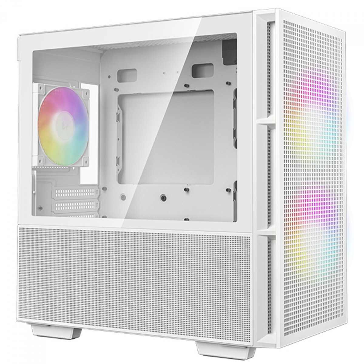 Gabinete Gamer DeepCool CH360 WH, ARGB, Mid Tower, Vidro Temperado, M-ATX, Sem Fonte, Com 3 Fans, Branco, R-CH360-WHAPE3-G-1