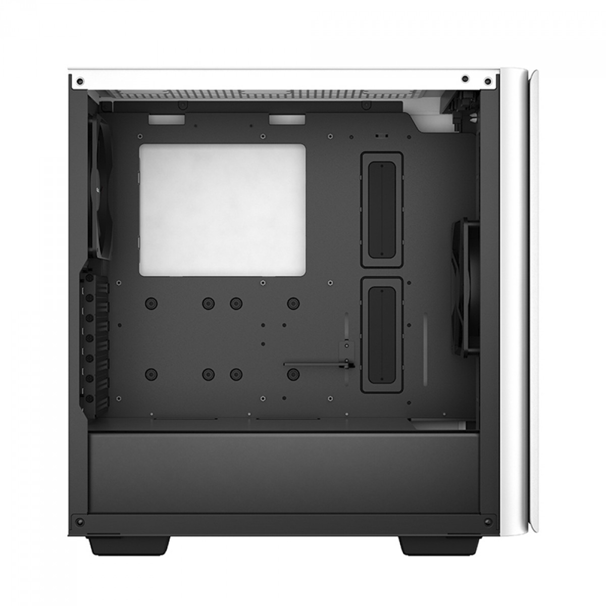Gabinete Gamer DeepCool CK500 WH, White, Mid Tower, Vidro Temperado, E-ATX, Sem Fonte, Com 2 Fans, R-CK500-WHNNE2-G-1