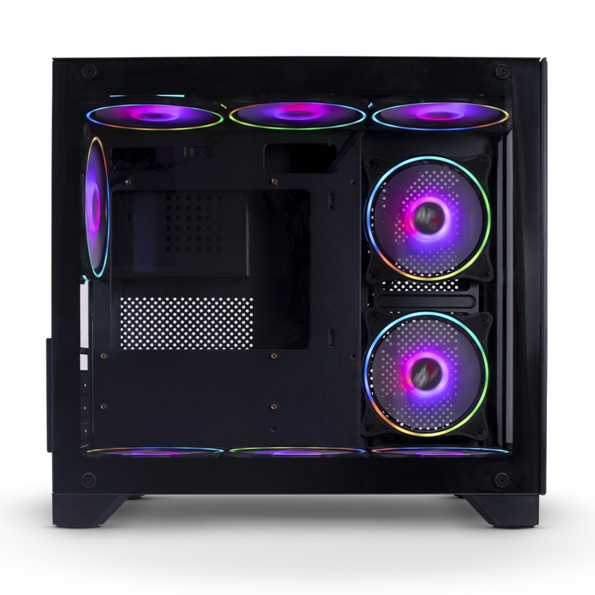 Gabinete Gamer DT3 Hyper Black, Mini Tower, Vidro Temperado, MATX, Sem Fonte, Sem Fan