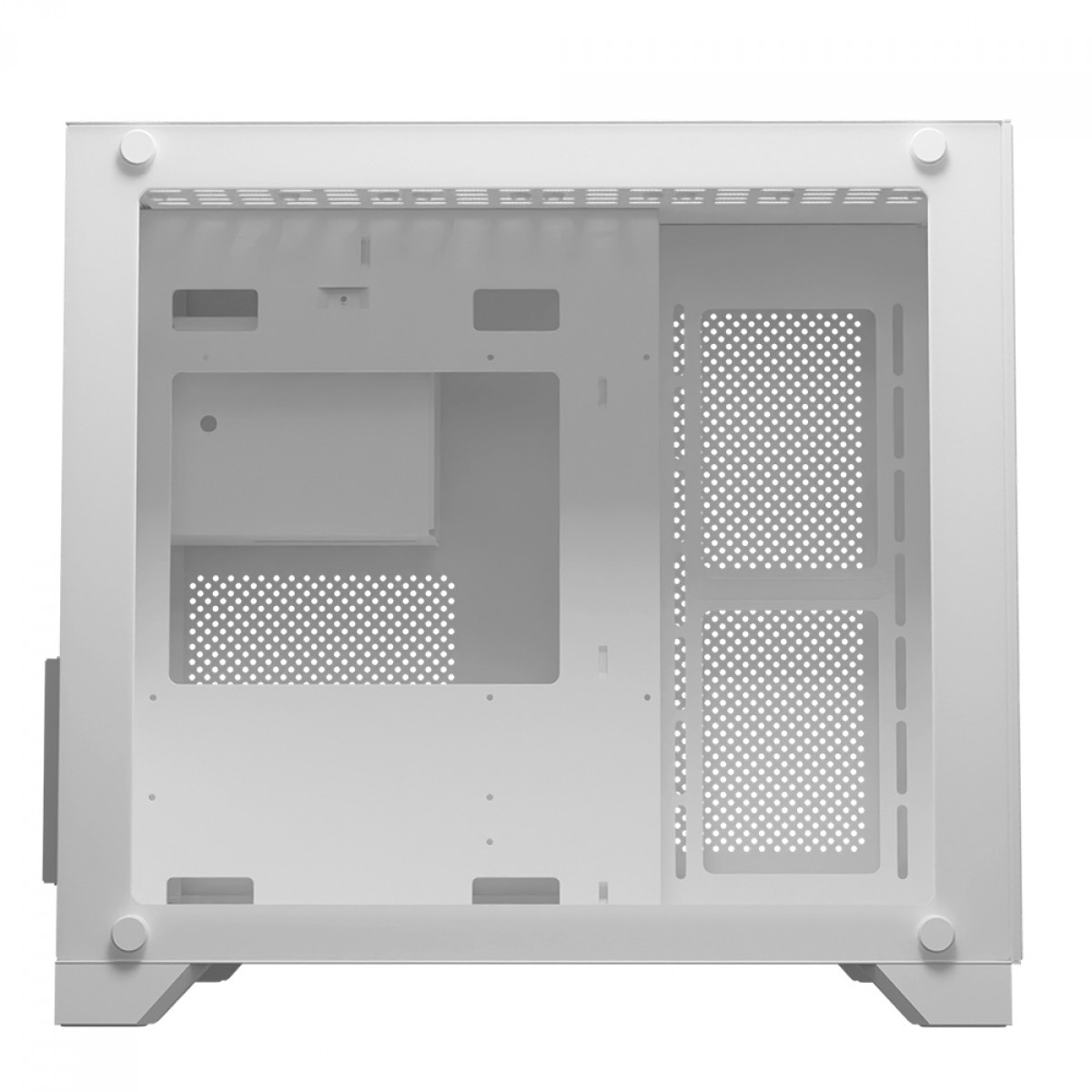 Gabinete Gamer DT3 Hyper White, Mini Tower, Vidro Temperado, MATX, Sem Fan, Branco